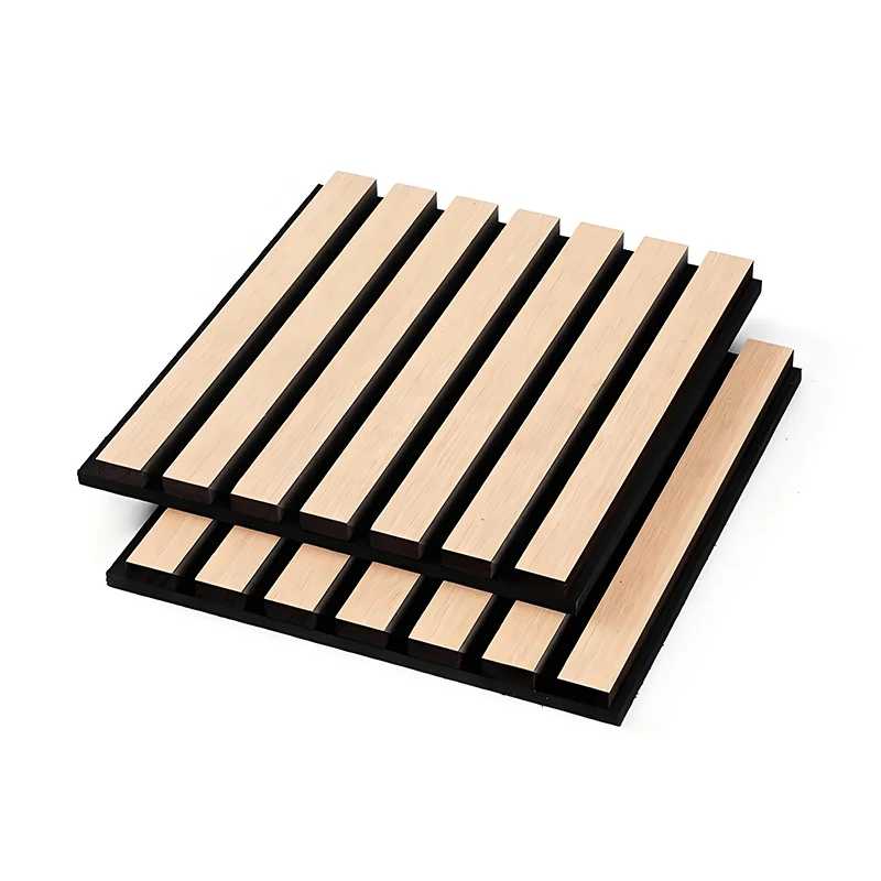 Pannello in legno a stecca acustica